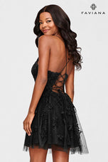 Faviana Corset Baby Doll Lace Short Dress S10709
