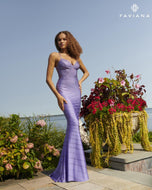 Faviana Long V-Neck Prom Dress S10830