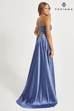 Faviana Long V-Neck A-Line Prom Dress S10870