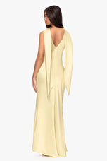 Xscape Evenings Satin Back Sash Evening Dress 7341X