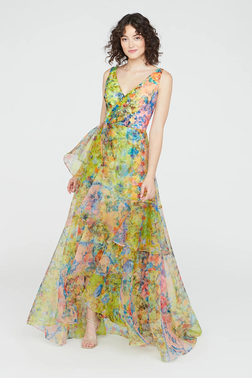 Theia Couture Organza Long Dress 88113106