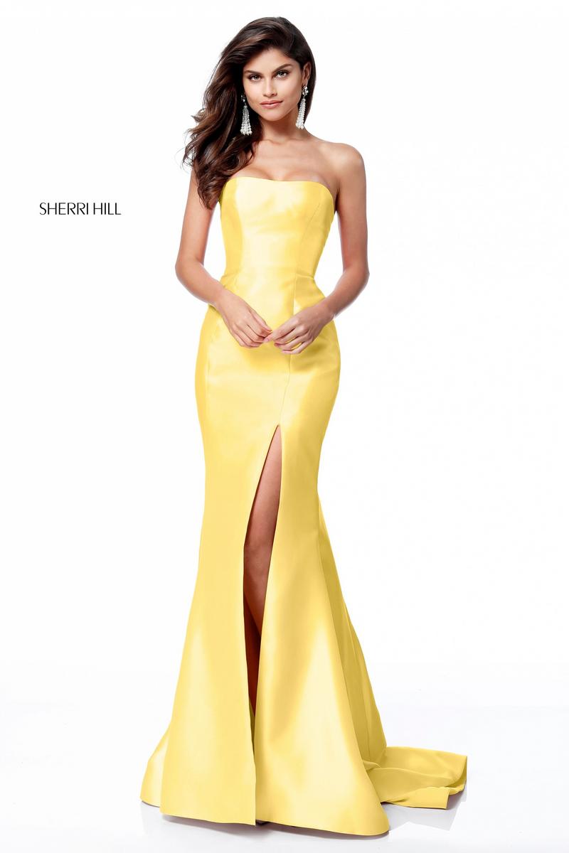 Sherri Hill Strapless Mikado Prom Dress 51671 - B