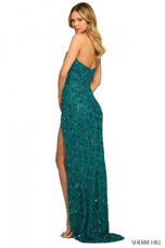 Sherri Hill Strapless Beaded Dress 55411