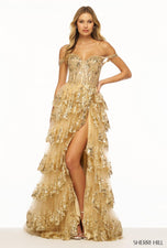 Sherri Hill Sequin Ruffle A-Line Prom Dress 55500
