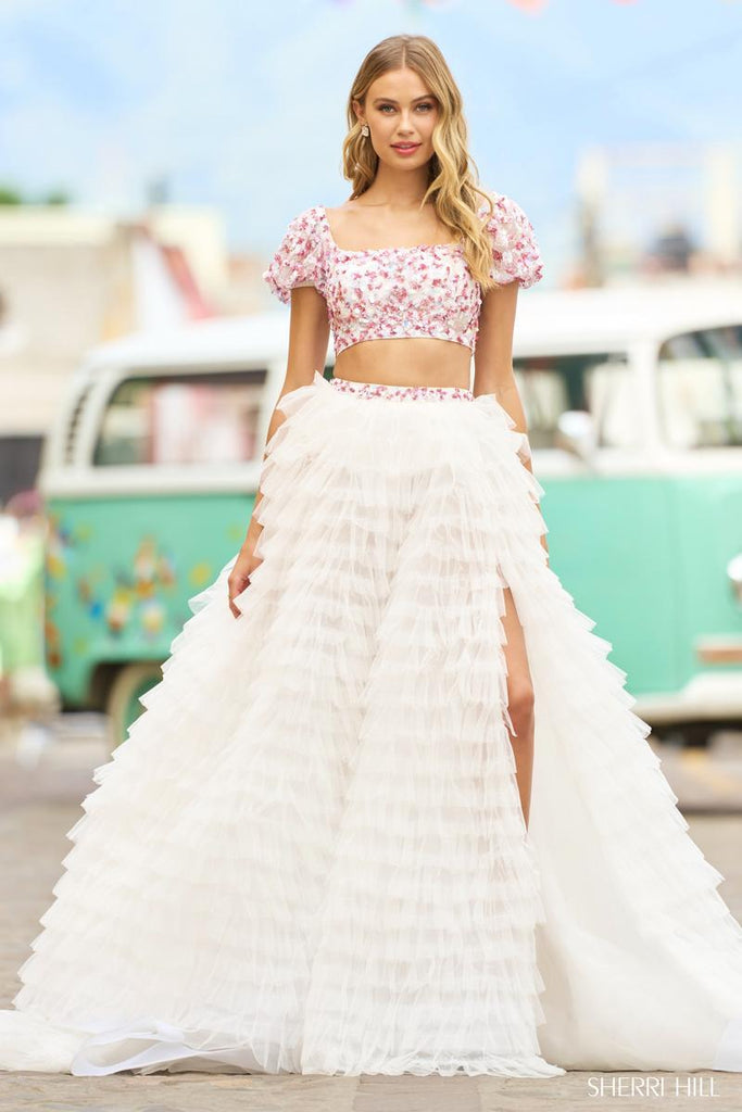 Elegant Applique Off Shoulder Two Pieces Formal Ball Gown | LizProm