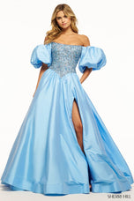 Sherri Hill Ball Gown Balloon Sleeve Dress 55641