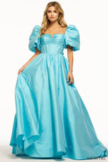 Sherri Hill Taffeta Balloon Sleeve Prom Dress 55979