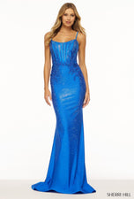 Sherri Hill Corset Lace-up Back Prom Dress 55988 Navy / 12 Sherri Hill Corset Lace-up Back Prom Dress 55988 Navy / 12