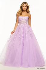 Sherri Hill Strapless Lace Prom Dress 55993