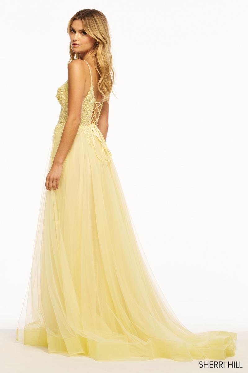 Sherri Hill Tulle A-Line Long Prom Dress 55998