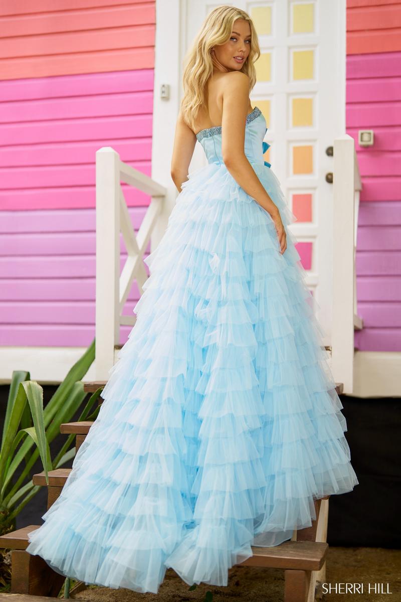 Sherri Hill Strapless Ruffle Prom Dress 56012