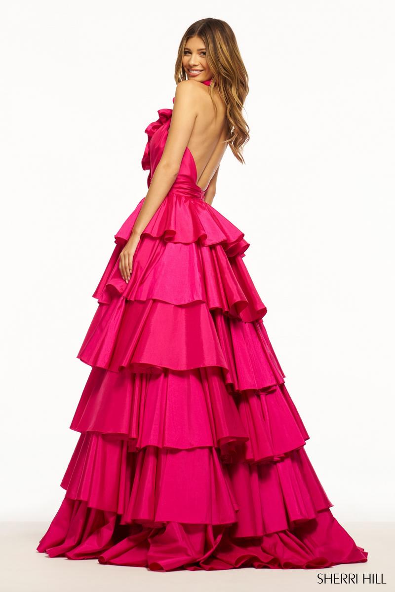 Sherri Hill Taffeta Halter Ball Gown Prom Dress 56013 Sherri Hill Taffeta Halter Ball Gown Prom Dress 56013