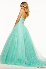 Sherri Hill Strapless Organza Prom Dress 56028