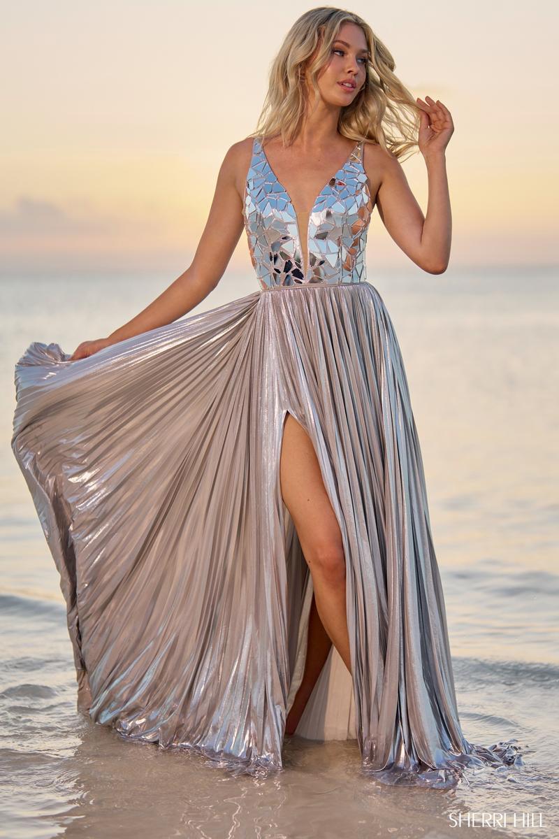 Sherri Hill Cut Glass A-Line Prom Dress 56029