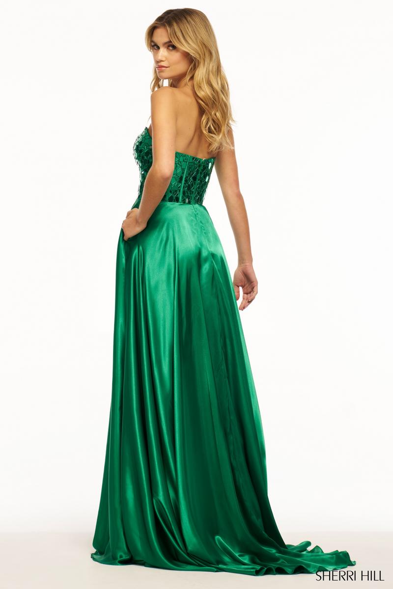 Sherri Hill Corset Cut Glass Prom Dress 56041
