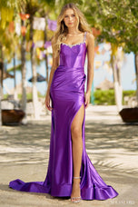Sheri Hill Satin Fit and Flare Prom Dress 56059