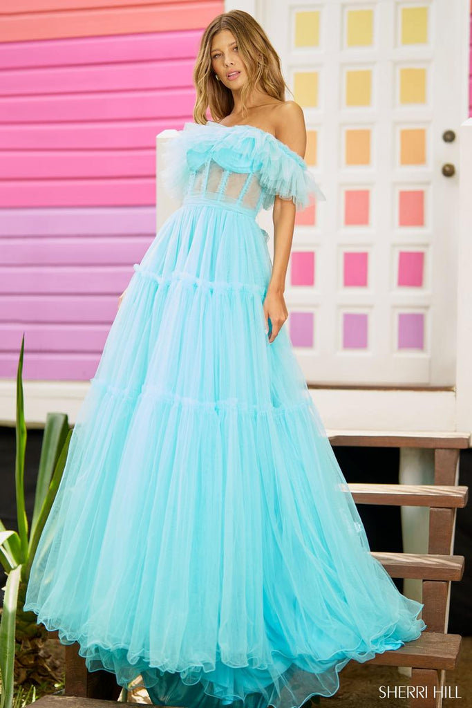 Sherri Hill A-Line Corset Prom Dress 56068 – Terry Costa