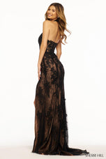 Sherri Hill Lace Halter Prom Dress 56077