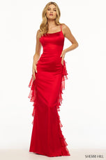 Sherri Hill Fitted Ruffle Back Prom Dress 56078