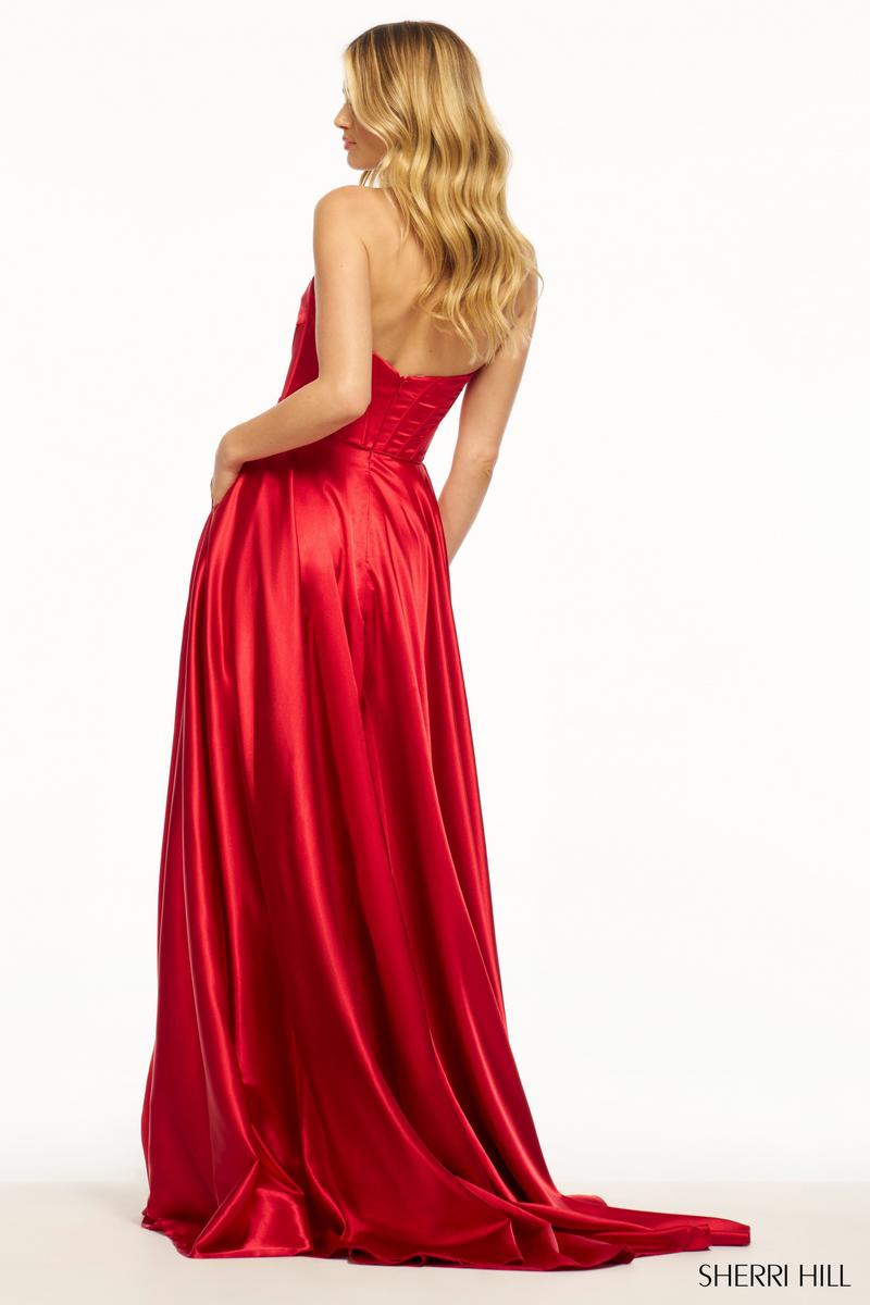 Sherri Hill Charmeuse A-Line Sweetheart Prom Dress 56092