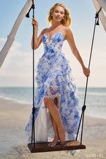 Sherri Hill Ruffle Long Dress 56098