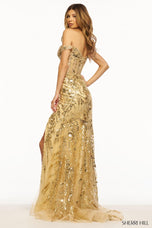 Sherri Hill Sequined Lace Straight Prom Dress 56101