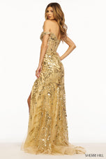 Sherri Hill Sequined Lace Straight Prom Dress 56101 - B