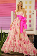 Sherri Hill Strapless Floral Ball Gown 56110