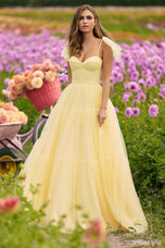 Sherri Hill Bow Sleeve Long Prom Dress 56126