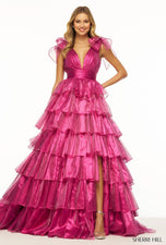 Sherri Hill Organza Ruffle Prom Dress 56127