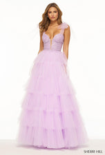 Sherri Hill Tulle Ruffle Prom Dress 56138