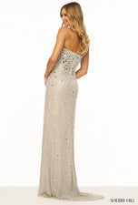 Sherri Hill Strapless Cut Glass Prom Dress 56175