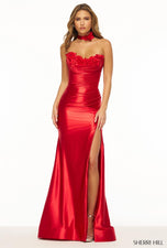 Sherri Hill Tight Peekaboo Prom Dress 56214