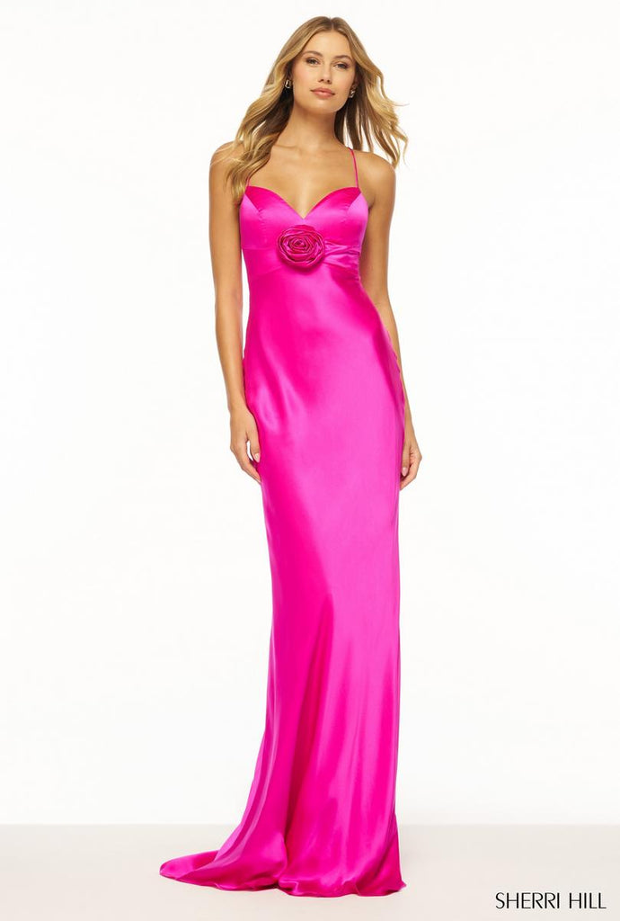Sherri Hill Simple Silk Prom Dress 56227