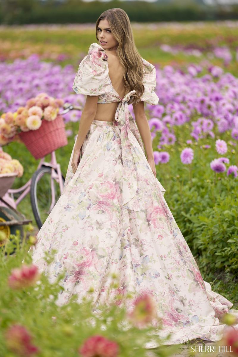 Sherri Hill Taffeta Two Piece Prom Dress 56248