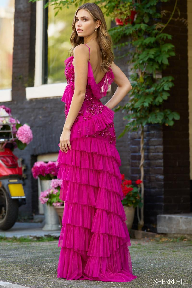 Sherri Hill Floral Beaded Prom Dress 56310