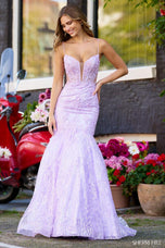 Sherri Hill Sequined Lace Mermaid Dress 56313