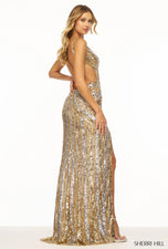Sherri Hill Open Back Sequin Prom Dress 56316