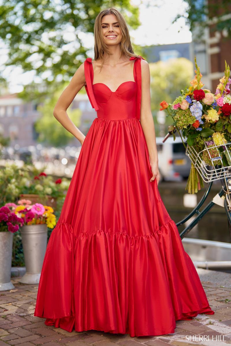 Sherri Hill Taffeta Ball Gown Prom Dress 56370