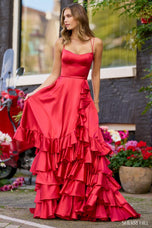 Sherri Hill Satin Ruffle Prom Dress 56373