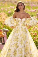 Sherri Hill Balloon Sleeve Prom Dress 56379