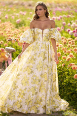 Sherri Hill Balloon Sleeve Prom Dress 56379