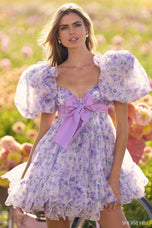 Sherri Hill Floral Baby Doll Prom Dress 56383