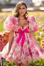 Sherri Hill Floral Short Prom Dress 56384
