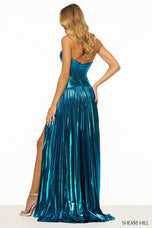 Sherri Hill Metallic Corset Prom Dress 56405