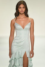 Sherri Hill Ruffle Heat Stone Prom Dress 56529