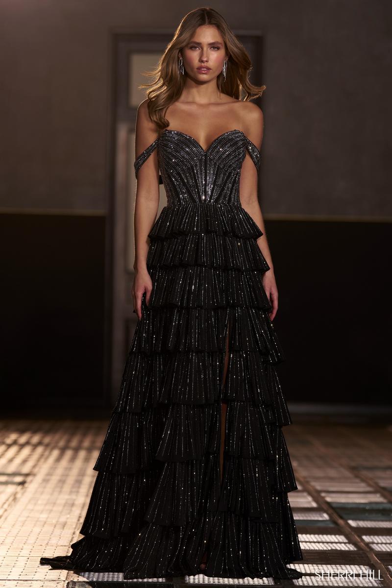 a line corset dress Long Halter Neckline Corset Dress 61730