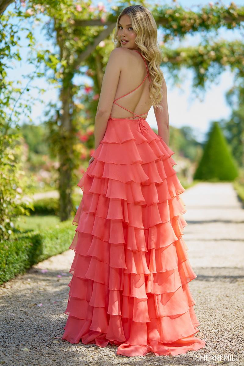 open back coral dress Halter Backless Draped Maxi Dress Coral Red