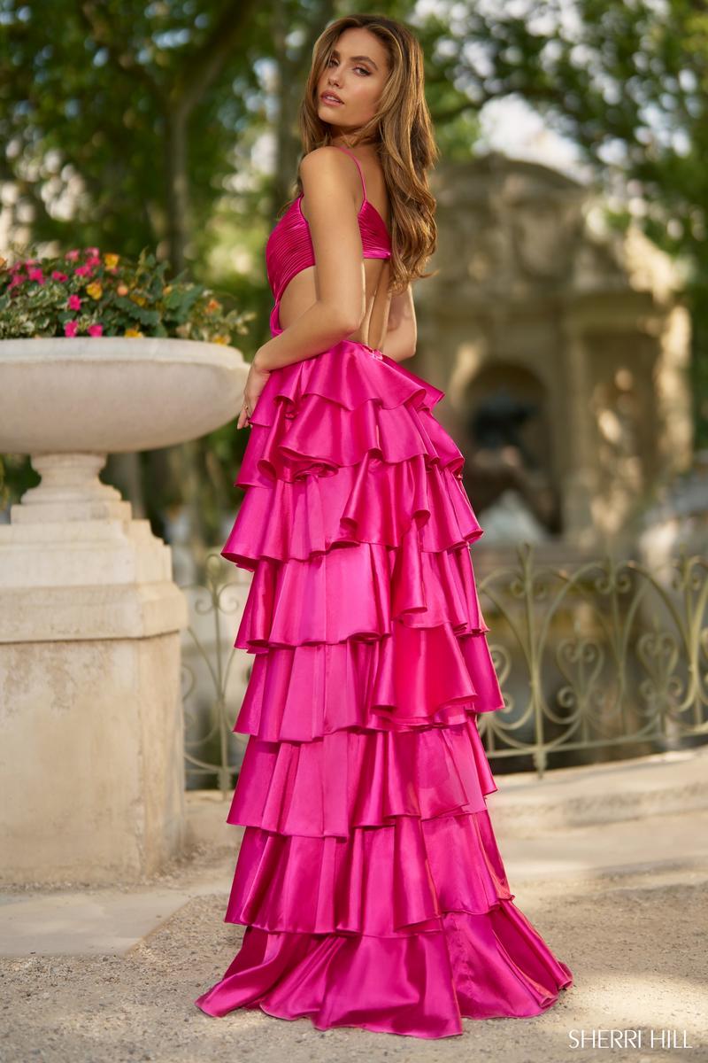 ruffle open back dress Jana Strapless Ruffle Open Back Maxi Dress