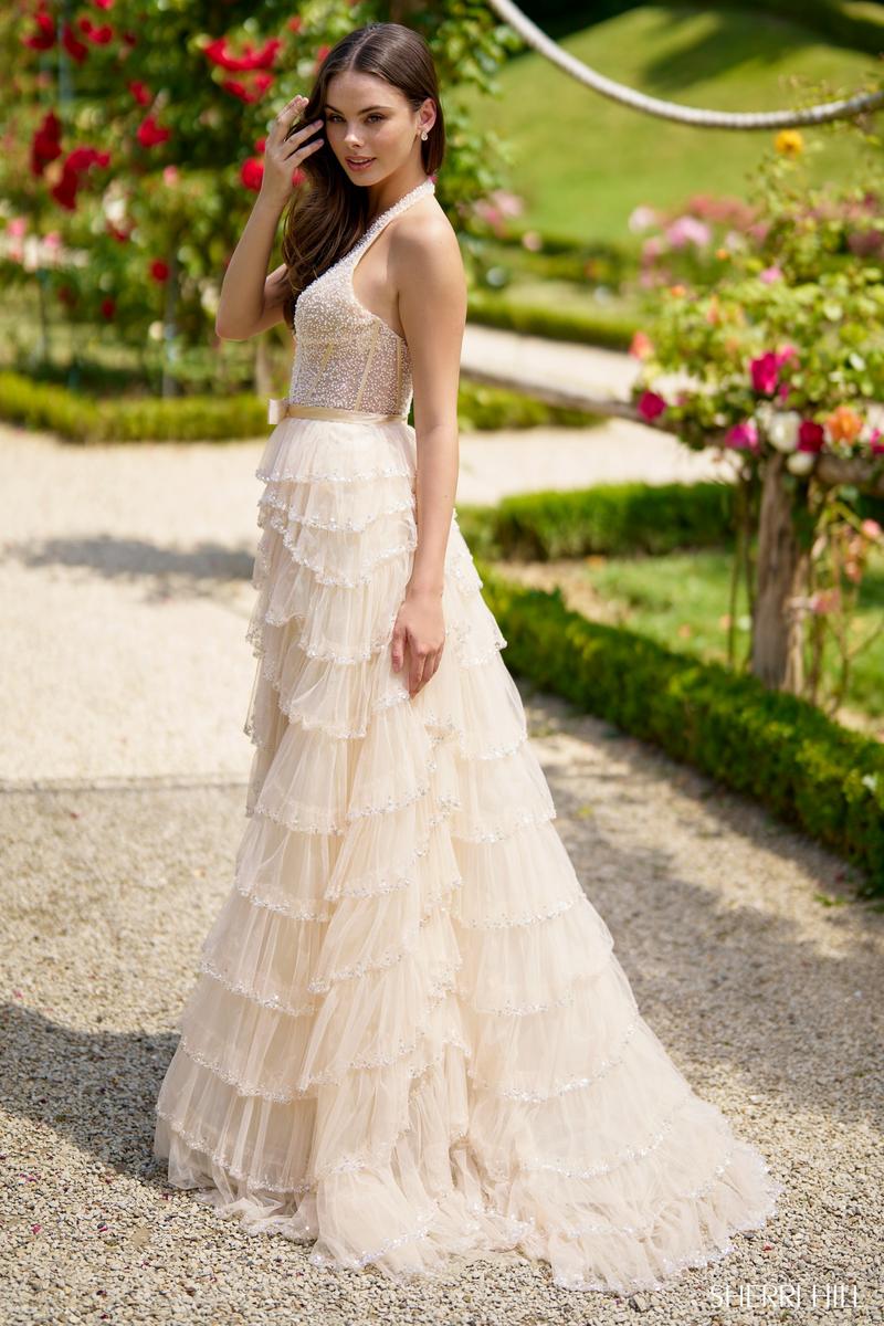 Sherri Hill Ruffle Halter Prom Dress 57017 Sherri Hill Ruffle Halter Prom Dress 57017